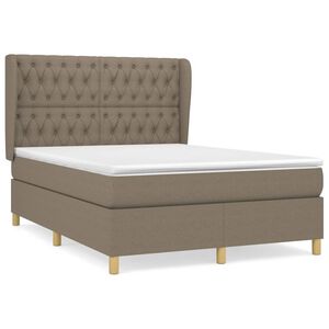 vidaXL &Kappa;&rho;&epsilon;&beta;ά&tau;&iota; Boxspring &mu;&epsilon; &Sigma;&tau;&rho;ώ&mu;&alpha; Taupe 140x200 &epsilon;&kappa;. &Upsilon;&phi;&alpha;&sigma;&mu;ά&tau;&iota;&nu;&omicron;