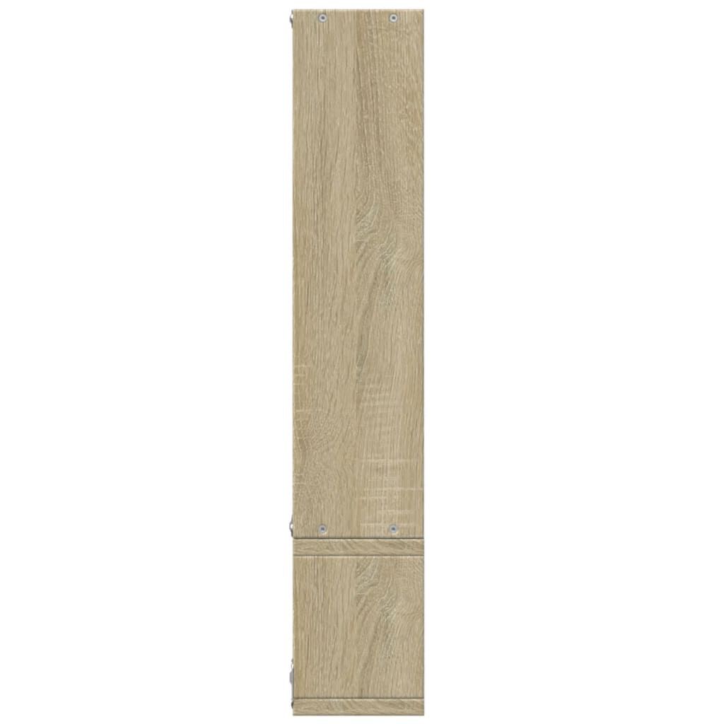 vidaXL Ραφιέρα Τοίχου Sonoma Δρυς 96x12x64 εκ. από Επεξεργασμένο Ξύλο
