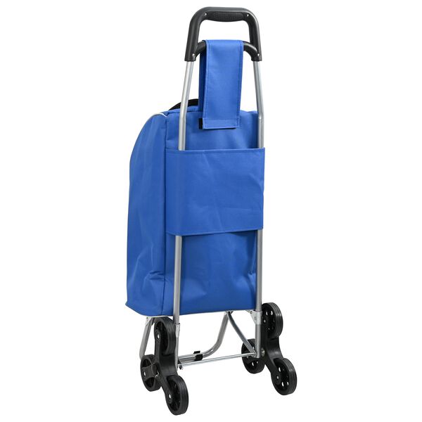 vidaXL Καρότσι Αγορών Μπλε 39.5 x 36 x 92.5 εκ Ύφασμα Oxford