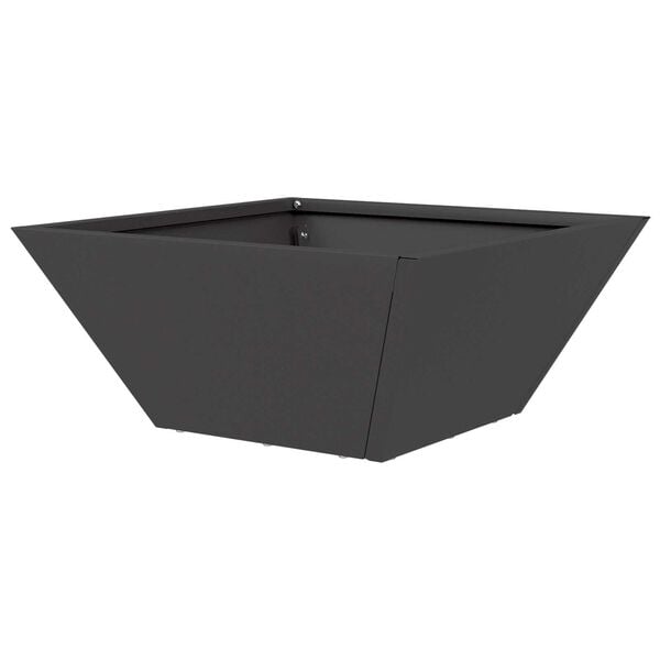 vidaXL Γλάστρα Κήπου Μαύρο 35 x 35 x 15 εκ. Ατσάλι