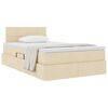 vidaXL Κρεβάτι με αποθηκευτικό χώρο και στρώμα Κρέμ 120 x 200 cm