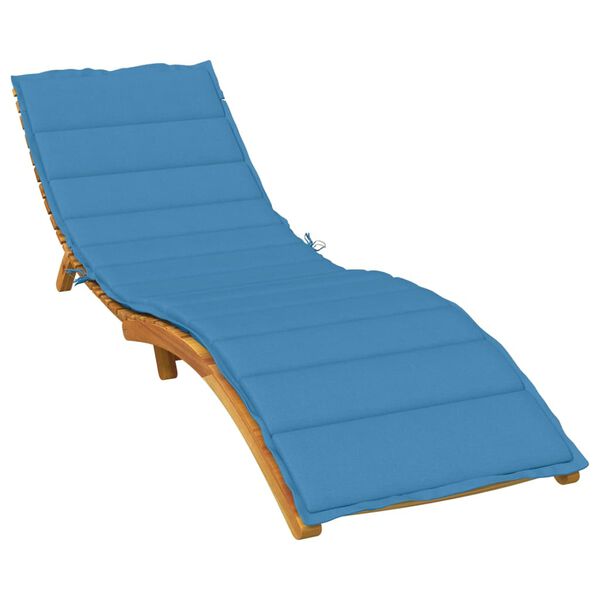 vidaXL Μαξιλάρι Ξαπλώστρας Μπλε 200x60x4 εκ. Ύφασμα
