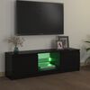 vidaXL Έπιπλο Τηλεόρασης με LED Μαύρο 120 x 30 x 36 εκ.