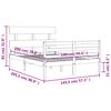 vidaXL Πλαίσιο Κρεβατιού με Κεφαλάρι 140x200 εκ. από Μασίφ Ξύλο