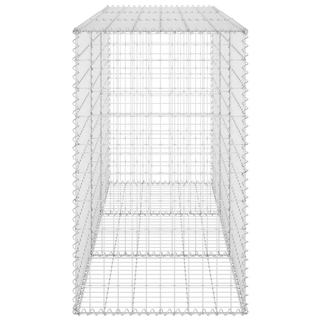 vidaXL Συρματοκιβώτιο Τοίχος 200x60x100 εκ. Γαλβαν.Χάλυβας + Καλύμματα