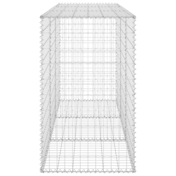 vidaXL Συρματοκιβώτιο Τοίχος 200x60x100 εκ. Γαλβαν.Χάλυβας + Καλύμματα