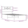 vidaXL Πλαίσιο Κρεβατιού με Κεφαλάρι Λευκό 100 x 200 εκ. Μεταλλικό