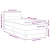 vidaXL Κρεβάτι box spring με στρώμα με στρώμα Κρεμ 80 x 200 cm ύφασμα