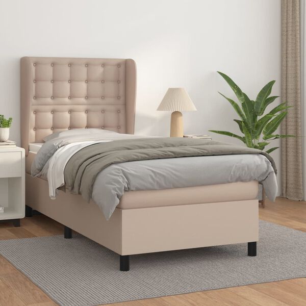 vidaXL &Kappa;&rho;&epsilon;&beta;ά&tau;&iota; Boxspring &mu;&epsilon; &Sigma;&tau;&rho;ώ&mu;&alpha; &Kappa;&alpha;&pi;&omicron;&upsilon;&tau;&sigma;ί&nu;&omicron; 100x200&epsilon;&kappa;.&alpha;&pi;ό &Sigma;&upsilon;&nu;&theta;.&Delta;έ&rho;&mu;&alpha;