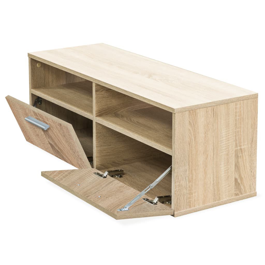 vidaXL Έπιπλο Τηλεόρασης Χρώμα Δρυς 95 x 35 x 36 εκ. από Επεξ. Ξύλο