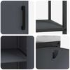 vidaXL Σετ Αποθήκευσης Κουζίνας 2 pcs Ανθρακί 150 x 50 x 92 εκ.
