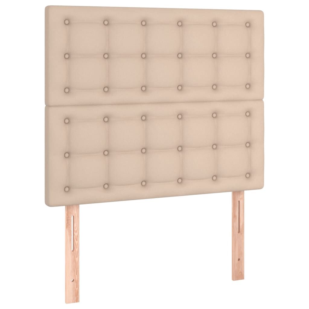 vidaXL Κρεβάτι Boxspring με Στρώμα Καπουτσίνο 80x200 εκ. Συνθ. Δέρμα