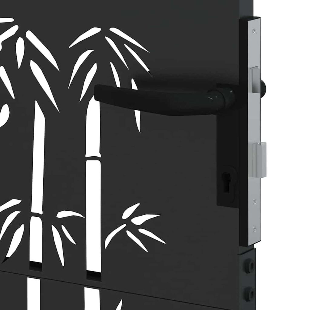 vidaXL Πύλη Κήπου, Πύλη Κήπου 105x75 εκ Υλικό Corten Σχεδιασμός Μπαμπού