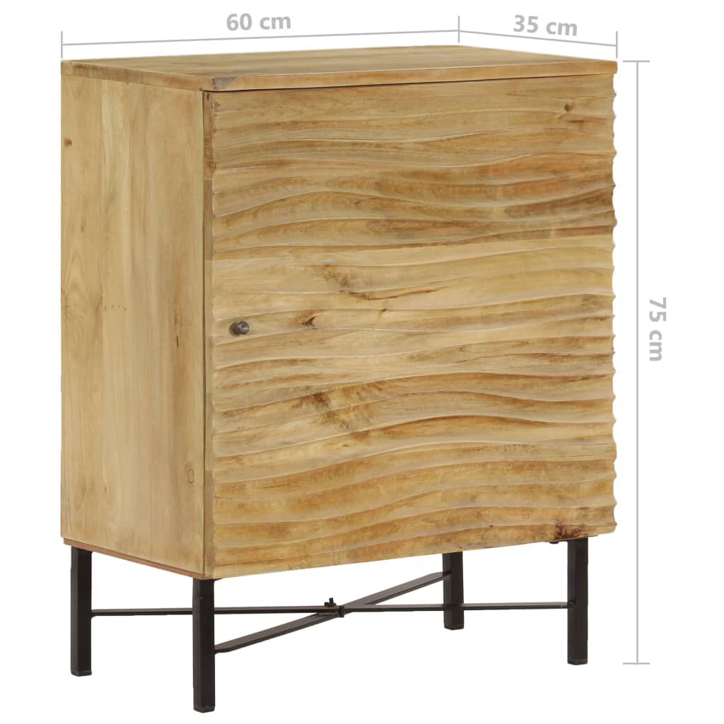 vidaXL Μπουφές 60 x 35 x 75 εκ. από Μασίφ Ξύλο Μάνγκο