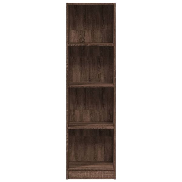 vidaXL Βιβλιοθήκη Καφέ Δρυς 40x24x143 εκ. από Επεξεργασμένο Ξύλο