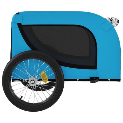 vidaXL Τρέιλερ Ποδηλάτου Κατοικίδιων Μπλε/Μαύρο Ύφασμα Oxford/Σίδηρος