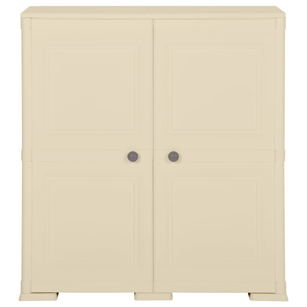 vidaXL Πλαστικό Ντουλάπι Angora Λευκό 79 x 43 x 85,5εκ με Σχέδιο Ξύλου