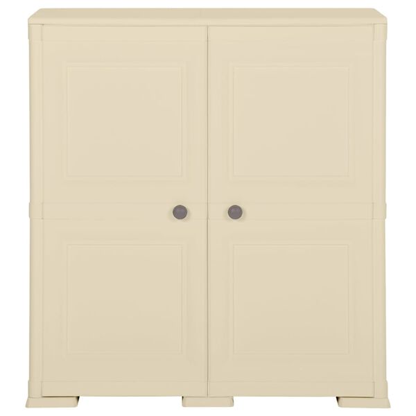 vidaXL Πλαστικό Ντουλάπι Angora Λευκό 79 x 43 x 85,5εκ με Σχέδιο Ξύλου