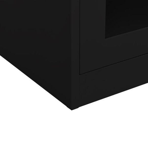 vidaXL Ντουλάπα Γραφείου 90 x 40 x 70 εκ. Μαύρη Ατσάλινη
