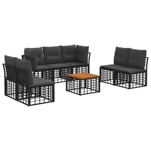 vidaXL &Sigma;&epsilon;&iota;&rho;ά &Kappa;&alpha;&nu;&alpha;&pi;έ &Epsilon;&xi;&omega;&tau;&epsilon;&rho;&iota;&kappa;&omicron;ύ 8 pcs &Mu;&alpha;ύ&rho;&omicron; &kappa;&alpha;&iota; &Sigma;&kappa;&omicron;ύ&rho;&omicron; &Gamma;&kappa;&rho;ί&zeta;&omicron;