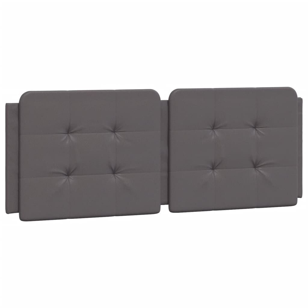 vidaXL Κρεβάτι με Στρώμα Γκρι 120x200 εκ. από Συνθετικό Δέρμα