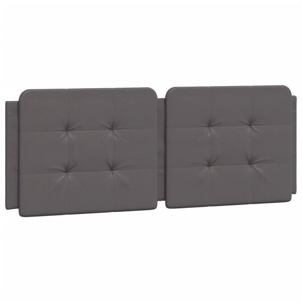 vidaXL Κρεβάτι με Στρώμα Γκρι 120x200 εκ. από Συνθετικό Δέρμα
