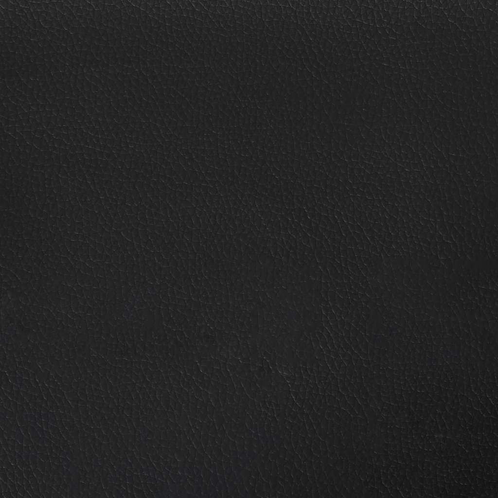 vidaXL Σκελετός κρεβατιού με στρώμα Μαύρο 160 x 200 cm Τεχνητό δέρμα