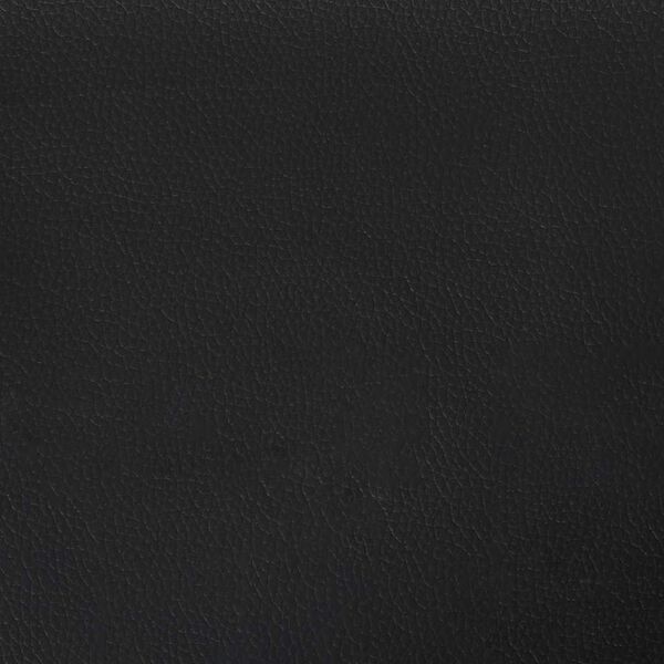 vidaXL Σκελετός κρεβατιού με στρώμα Μαύρο 160 x 200 cm Τεχνητό δέρμα