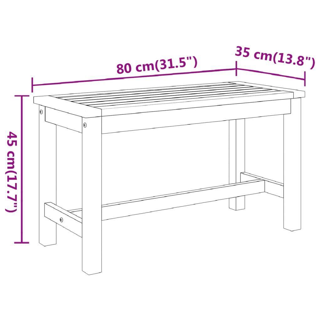 vidaXL Παγκάκι Κήπου 180x35x45 εκ. από Μασίφ Ξύλο Ακακίας