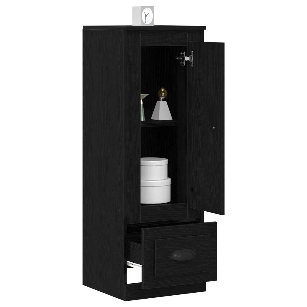 vidaXL Υψηλό ντουλάπι Μαύρη Δρυς 36x35,5x103,5 εκ Επεξεργασμένο Ξύλο