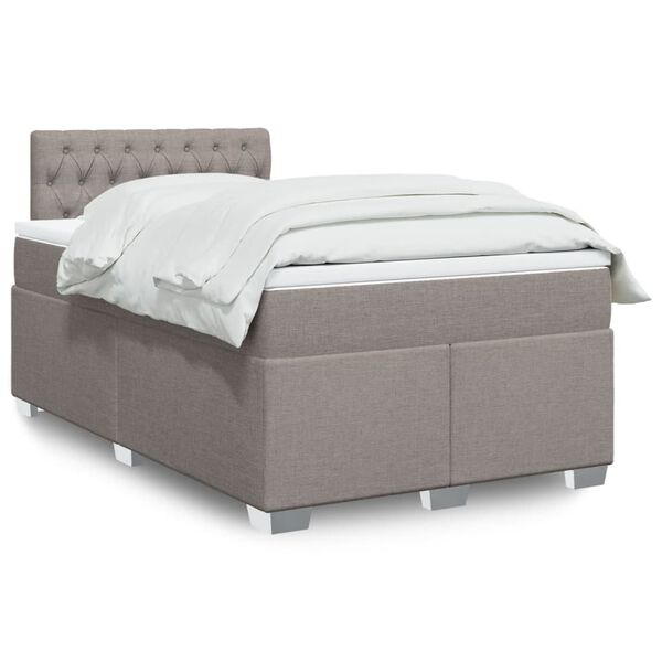vidaXL &Kappa;&rho;&epsilon;&beta;ά&tau;&iota; Boxspring &mu;&epsilon; &Sigma;&tau;&rho;ώ&mu;&alpha; Taupe 120x200 &epsilon;&kappa;. &Upsilon;&phi;&alpha;&sigma;&mu;ά&tau;&iota;&nu;&omicron;