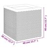 vidaXL Ζαρντινιέρα Μαύρη 40 x 40 x 40 εκ. από Συνθετικό Ρατάν