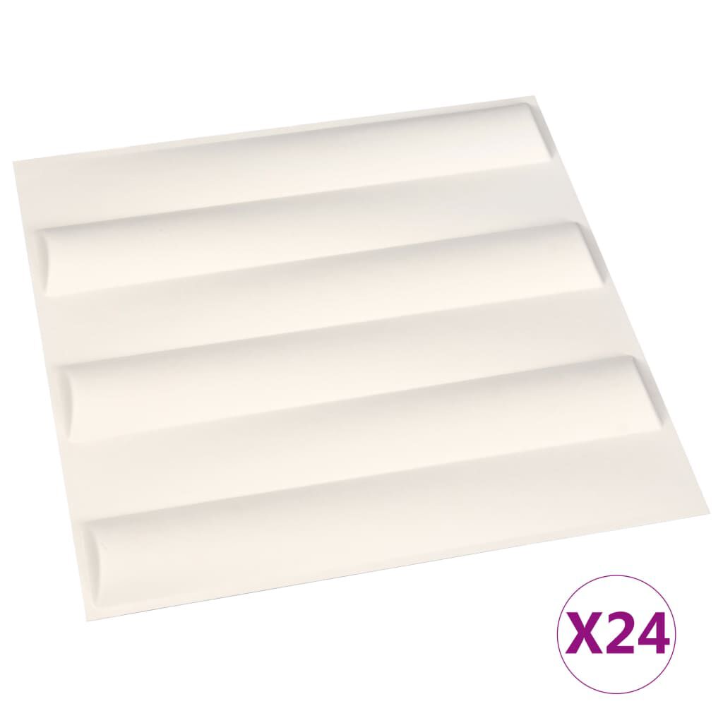 vidaXL Πάνελ Τοίχου Τρισδιάστατα 24 τεμ. 0,5 x 0,5 μ. / 6 μ²