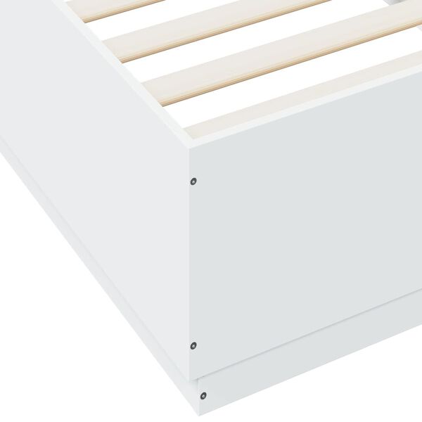 vidaXL Πλαίσιο Κρεβατιού Λευκό 90 x 200 εκ. Επεξεργασμένο Ξύλο