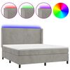 vidaXL &Kappa;&rho;&epsilon;&beta;ά&tau;&iota; Boxspring &mu;&epsilon; &Sigma;&tau;&rho;ώ&mu;&alpha; & LED &Alpha;&nu;.&Gamma;&kappa;&rho;&iota; 180x200 &epsilon;&kappa;. &Beta;&epsilon;&lambda;&omicron;ύ&delta;&iota;&nu;&omicron;