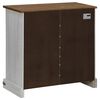 vidaXL Sideboard HALDEN με συρόμενη πόρτα Λευκό 80x40x80 cm μασίφ ξύλο