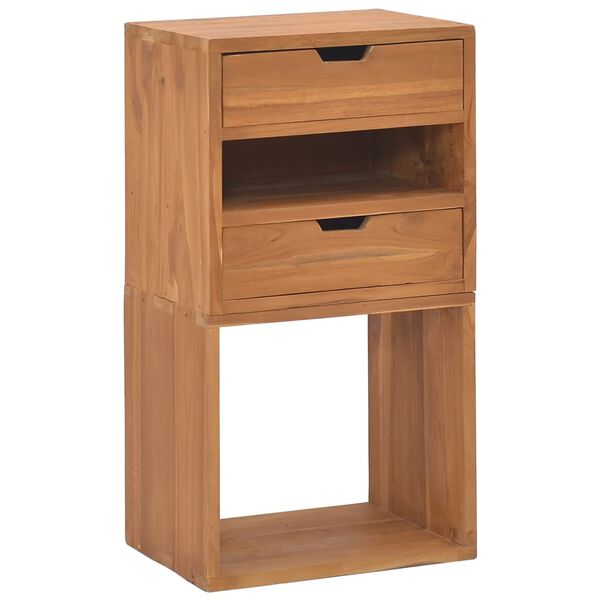 vidaXL Κομοδίνο 40 x 30 x 76 εκ. από Μασίφ Ξύλο Teak