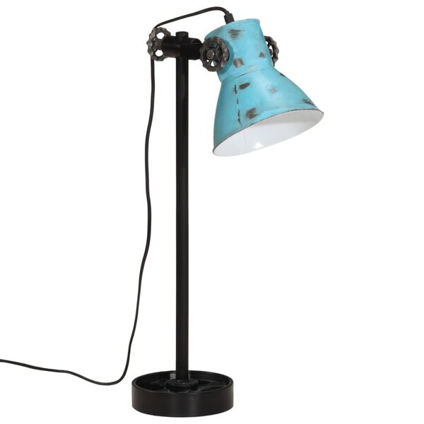 vidaXL Φωτιστικό Γραφείου 25 W Αντικέ Μπλε 15x15x55 εκ. Ε27