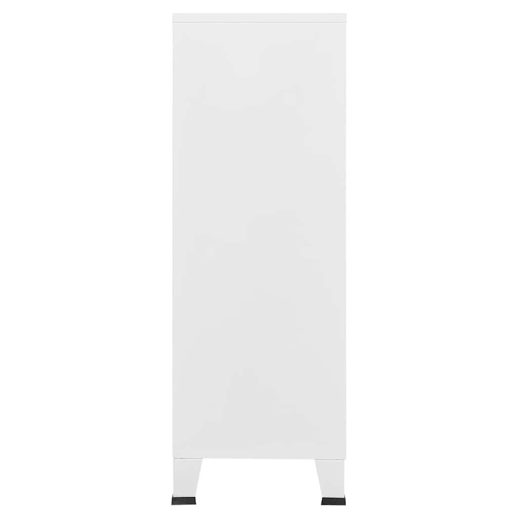 vidaXL Αρχειοθήκη Βιομηχανικού Στιλ Λευκή 75 x 40 x 115 εκ. Ατσάλινη