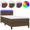 vidaXL &Kappa;&rho;&epsilon;&beta;ά&tau;&iota; Boxspring &mu;&epsilon; &Sigma;&tau;&rho;ώ&mu;&alpha; & LED &Sigma;&kappa;.&Kappa;&alpha;&phi;έ 90x200 &epsilon;&kappa;. &Upsilon;&phi;&alpha;&sigma;&mu;ά&tau;&iota;&nu;&omicron;