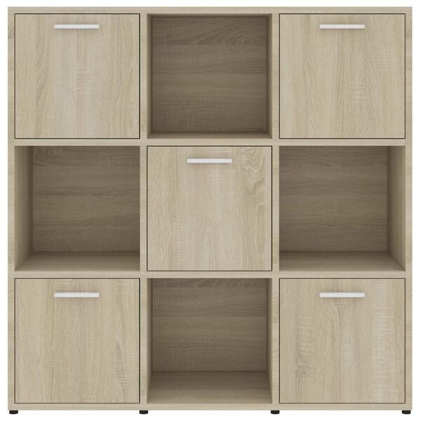 vidaXL Βιβλιοθήκη Χρώμα Sonoma Δρυς 90 x 30 x 90 εκ. από Επεξ. Ξύλο