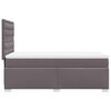 vidaXL Κρεβάτι Boxspring με Στρώμα Γκρι 100x200εκ. από Συνθετικό Δέρμα