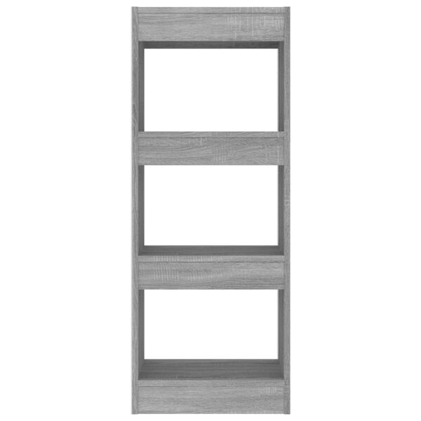 vidaXL Βιβλιοθήκη/Διαχωρ. Χώρου Γκρι Sonoma 40x30x103 εκ. Μοριοσανίδα