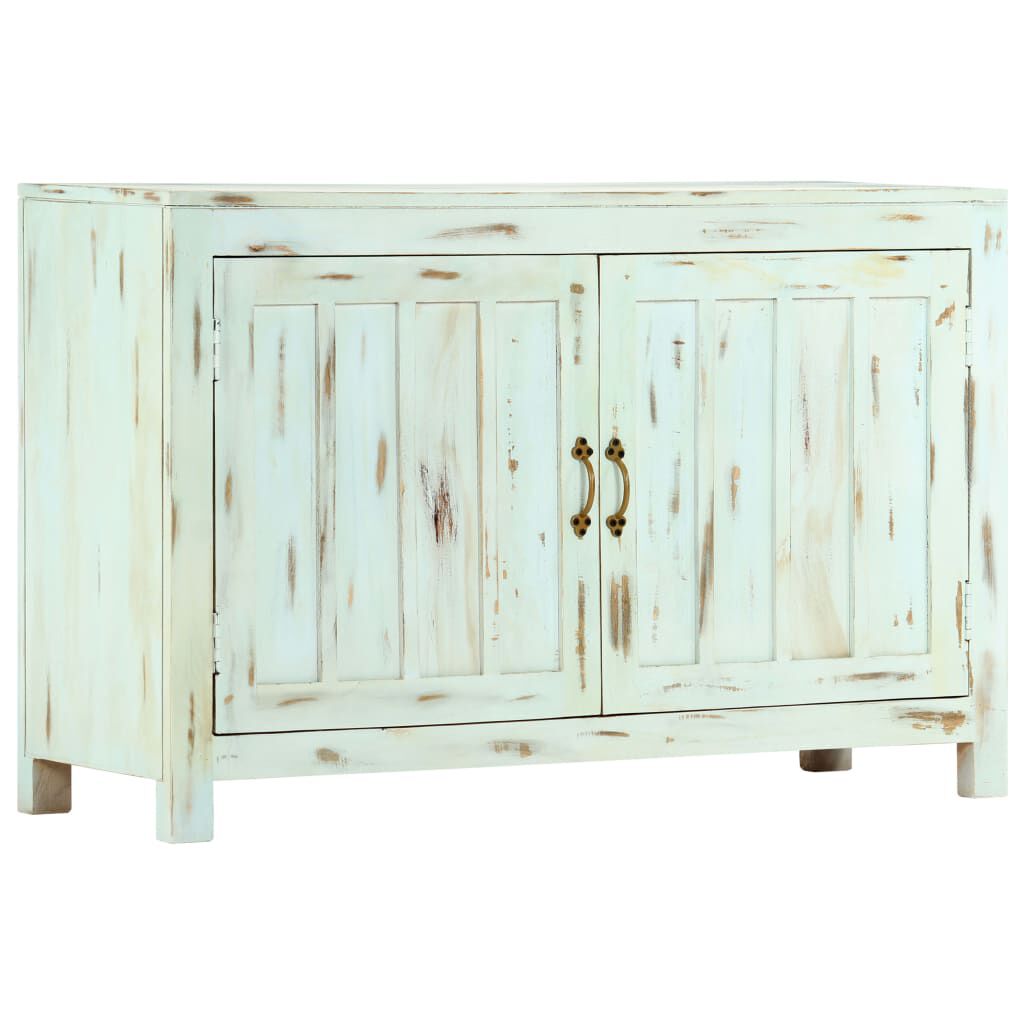 vidaXL Ντουλάπι Γαλάζιο 110 x 35 x 70 εκ. από Μασίφ Ξύλο Μάνγκο