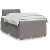 vidaXL Κρεβάτι Boxspring με Στρώμα Taupe 120x190 εκ. Υφασμάτινο