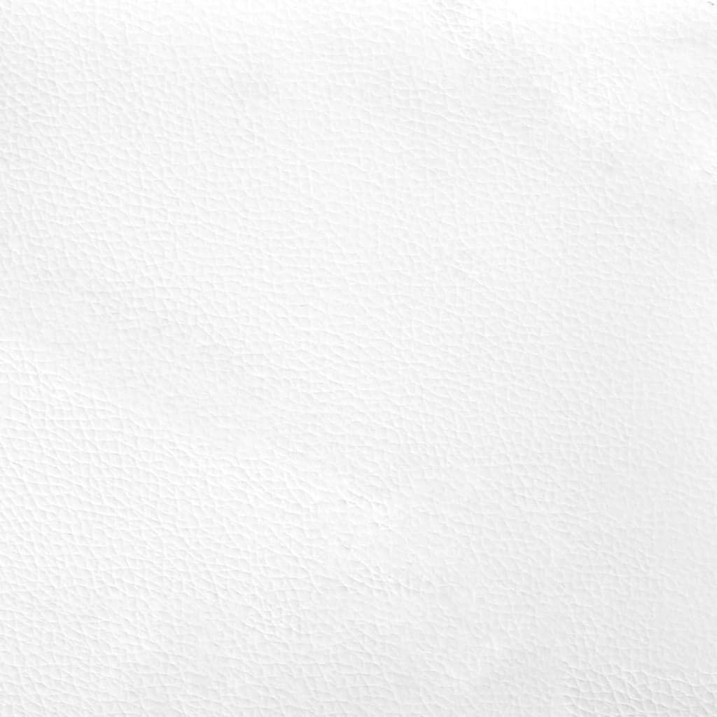 vidaXL Κρεβάτι Boxspring με Στρώμα Λευκό 160x200εκ.από Συνθετικό Δέρμα
