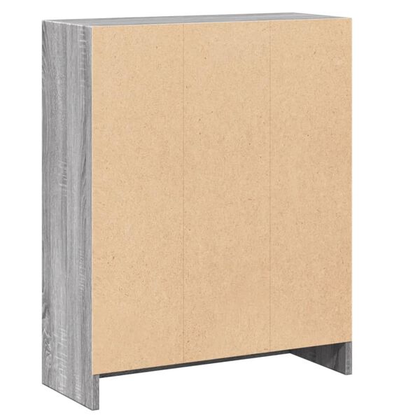vidaXL Βιβλιοθήκη Γκρι Sonoma 60x24x76 εκ. από Επεξεργασμένο Ξύλο