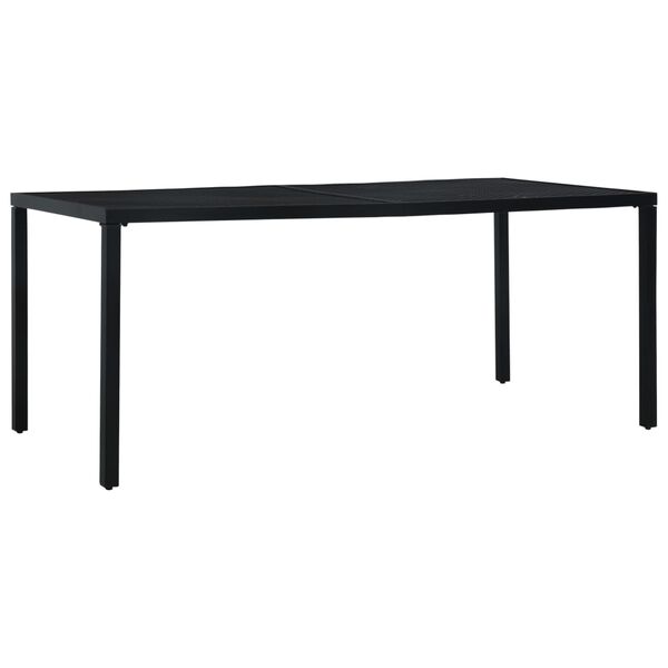 vidaXL Τραπέζι Κήπου Μαύρο 180 x 83 x 72 εκ. Ατσάλινο