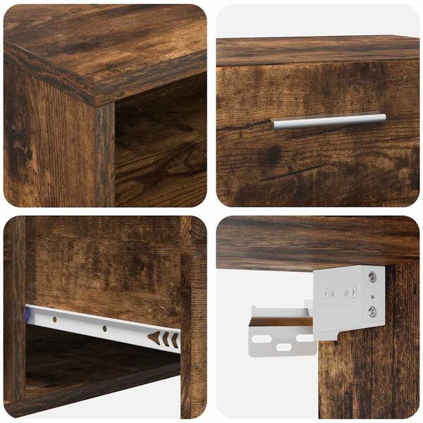 vidaXL Ντουλάπι TV Καπνιστή δρυς 150 x 39 x 30 εκ Επεξεργασμένο ξύλο