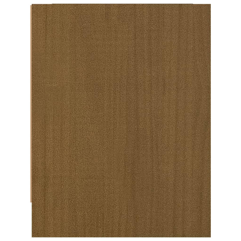 vidaXL Κομοδίνο Καφέ Μελί 40 x 30,5 x 40 εκ. από Μασίφ Ξύλο Πεύκου